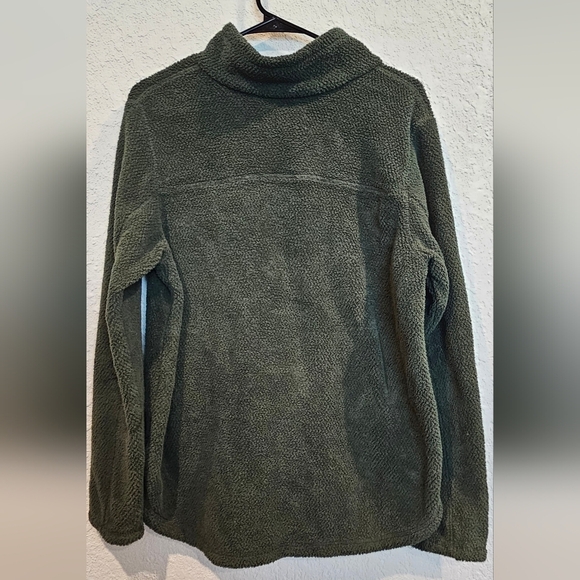 Green Fleece Pocketed Pull Over Sweatshirt size Large - Picture 5 of 5